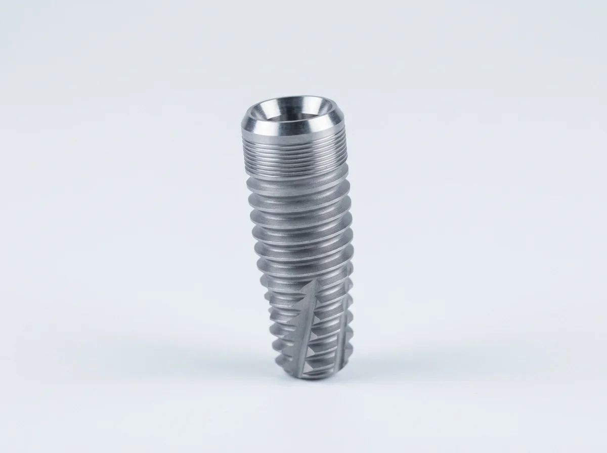 Dentales Implantat mit Keramikkrone